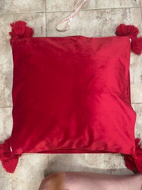 Red Velvet Throw Pillow cover